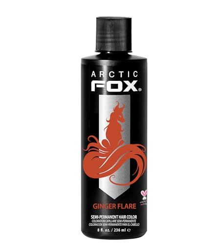 ARCTIC FOX Semi-Permanent Hair Dye Ginger Flare - Vegan Ammonia Free - 8 oz