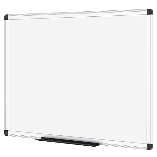VIZ-PRO Magnetic Dry Erase Board, 24 X 18 Inches, Silver Aluminium Frame