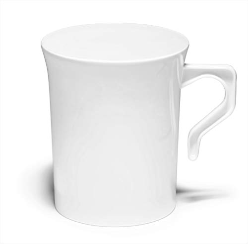 " OCCASIONS " 40 Mugs Pack, Heavyweight Disposable Wedding Party Plastic 8 oz Coffee Mugs/Tea Cups/Cappuccino Cups/Espresso C