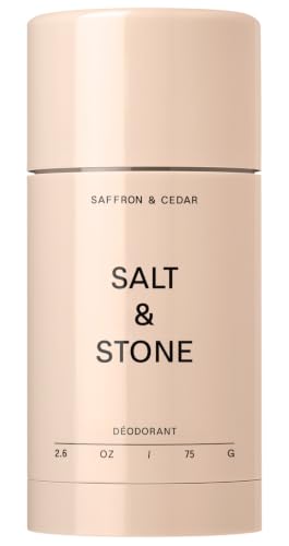 Salt & Stone Aluminum-Free Deodorant for Women & Men Saffron & Cedar 2.6 oz