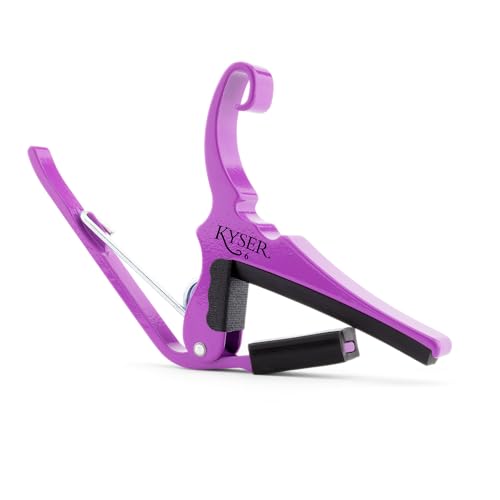 Kyser Musical Products Quick-Change Guitar Capo, KGPRNA, Purple Rain - For 6-String Acoustic Guitars, Made in USA, Quality, S