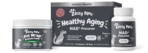Zesty Paws NAD+ Senior Dog Supplement - Healthy Aging, 60 Capsules