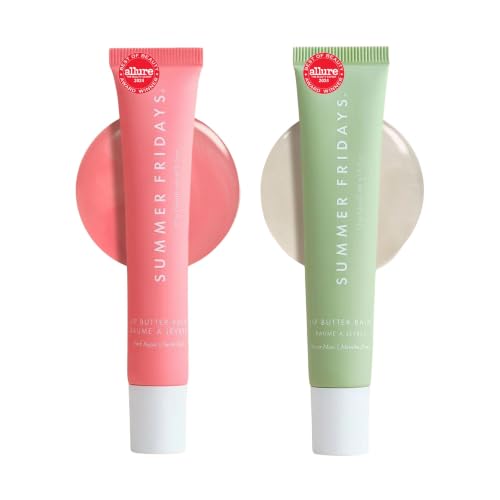 Summer Fridays Pink Sugar Mint Lip Butter Balm Duo- Lip Butter Balm Pink Sugar + Lip Butter Balm Sweet Mint