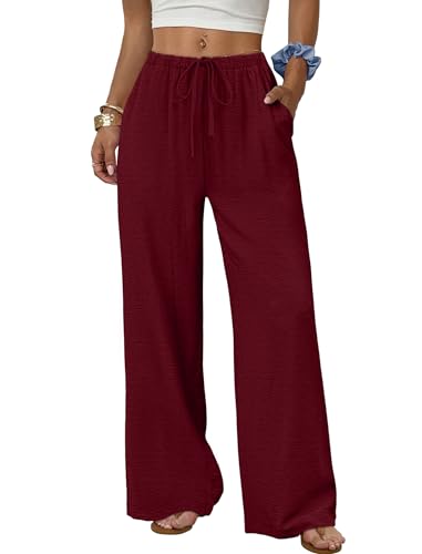 Sampeel Work Pants for Women Dressy Casual Business Outfits Spring Lounge Outfits Summer Trousers Comfy Flowy Ladies Clothes 