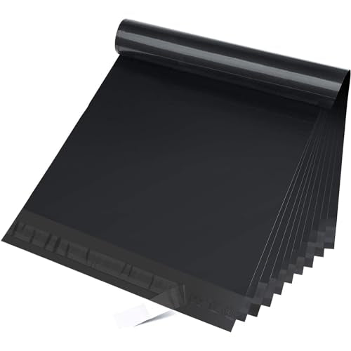 Fuxury Poly Mailers 10x13" 200 Pcs,Durble Shipping Bags For Clothing,Black