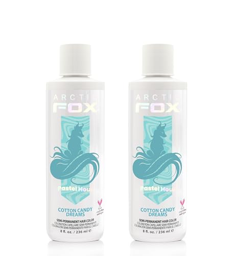 ARCTIC FOX Semi-Permanent Hair Dye Cotton Candy Dreams - Vegan - 2 x 8 oz