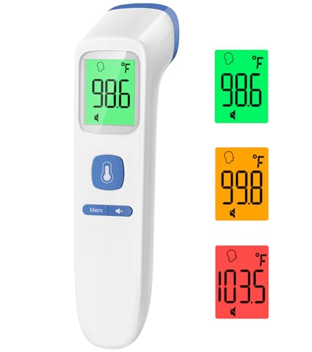 No-Touch Thermometer for Adults, Kids, Babies, 1-Sec Fast Accurate (Blue)