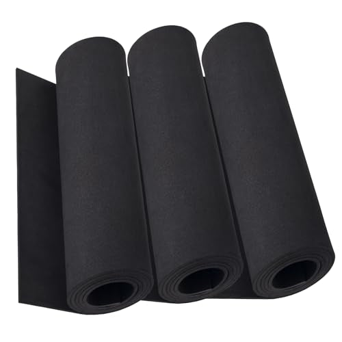 3-Pack 4mm Black Foam Sheet, 13.9" x 59" EVA Foam Roll Premium eva Craft Foam for Cosplay Costume by MEARCOOH