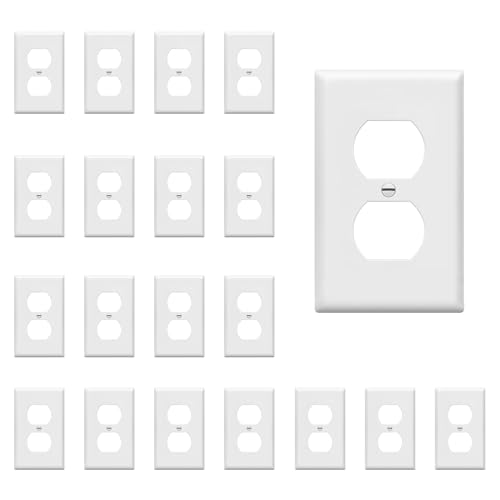 ENERLITES Duplex Wall Plates Kit, Electrical Outlet Covers, Standard Size 1-Gang 4.50" x 2.76", Unbreakable Polycarbonate The