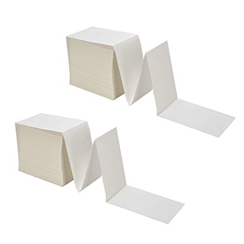 9527 Product Fanfold 4 x 6 Direct Thermal Labels White Perforated Shipping Labels,2 Stack,Total 2000 Labels