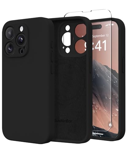 SuydanBox Magnetic for iPhone 14 Pro Case Silicone Black