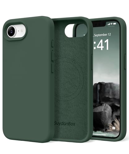 SuydanBox Magnetic for iPhone 17e/iPhone 16e Case Silicone Alpine Green