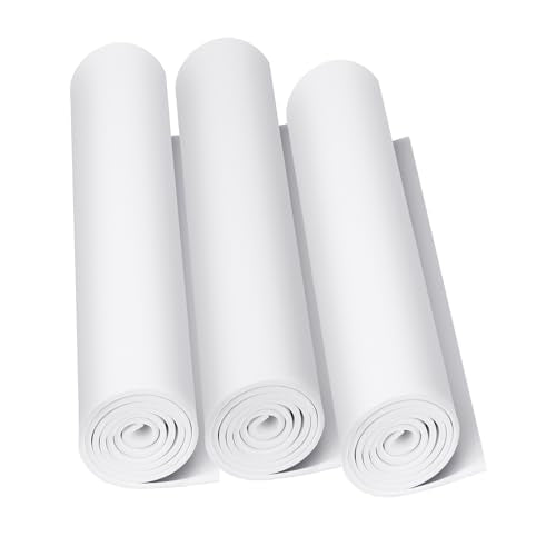 3-Pack 2mm Thick White Eva Foam Sheets roll, 13.5" x 49" Premium eva Craft Foam for Halloween Cosplay Costume by MEARCOOH