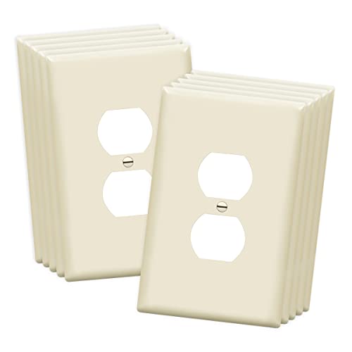 ENERLITES Duplex Receptacle Outlet Wall Plate, Jumbo Electrical Outlet Covers, Gloss Finish, Oversized 1-Gang 5.51" x 3.50", 