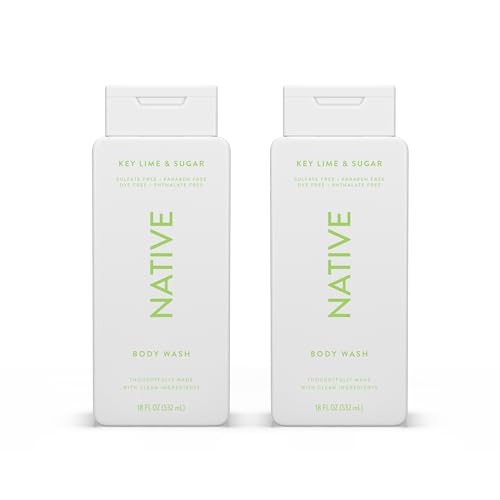 Native Body Wash Contains Naturally Derived Ingredients | For Women & Men, Sulfate, Paraben, & Dye Free Leaving Skin Soft and