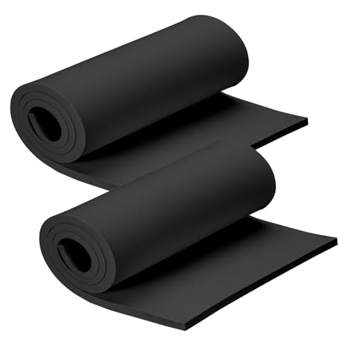 2-Pack 8mm Thick Black Eva Foam Sheets roll, 13.9" x 39" Premium eva Craft Foam for Halloween Cosplay Costume by MEARCOOH