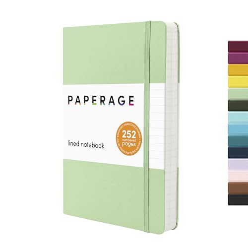 PAPERAGE Lined Journal Notebook, Hardcover Journal for Women & Men, 252 Pages, (5.6 in x 8 in), College Ruled Journaling Note