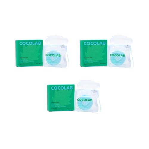 Cocofloss Expanding Woven Dental Floss by COCOLAB Mint Scent 3-Pack