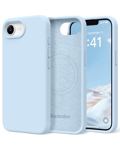 SuydanBox Magnetic for iPhone 17e/iPhone 16e Case Silicone Light Blue