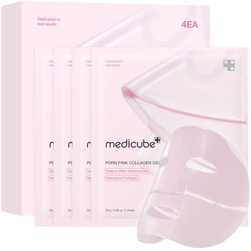 medicube Jelly Gel Mask with Salmon DNA PDRN Pink Collagen, 4EA