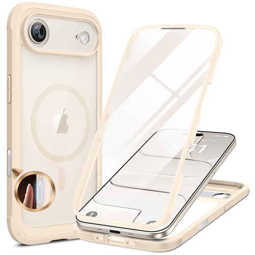 Miracase Magnetic for iPhone Air Case 6.5" [Compatible with MagSafe] Full-Body Phone Case with Built-in Glass Screen Protecto
