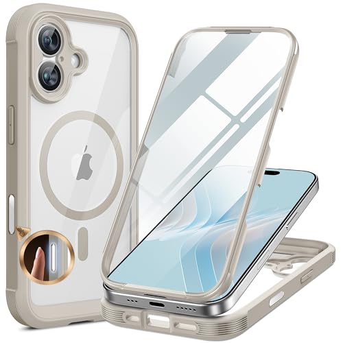 miracase for iPhone 17 Case 6.3'', Full-Body Military Grade Drop Protection Outdoor Phone case with Built-in Glass Screen &Ca
