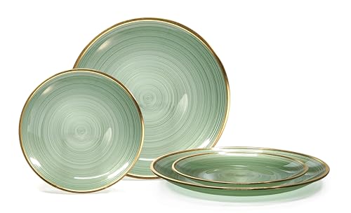 " OCCASIONS " 50 Plates Pack (25 Guests)-Wedding Party Disposable Plastic Plate Set -25 x 10'' Dinner + 25 x 7'' Salad & Dess