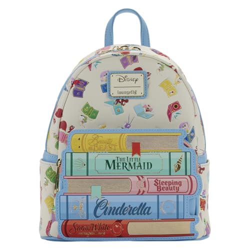 Loungefly Disney: Princess - Books Classics - Happily Ever After - Mini Backpack with Zipper Charm - Collectible Bags