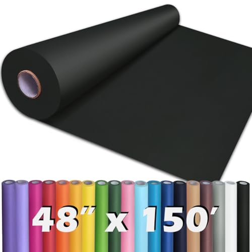 PerkHomy Black Kraft Paper Roll 48" x 1,800" (150') for Gift Wrapping Bouquet Flower Art Painting Craft Writing Packaging Shi