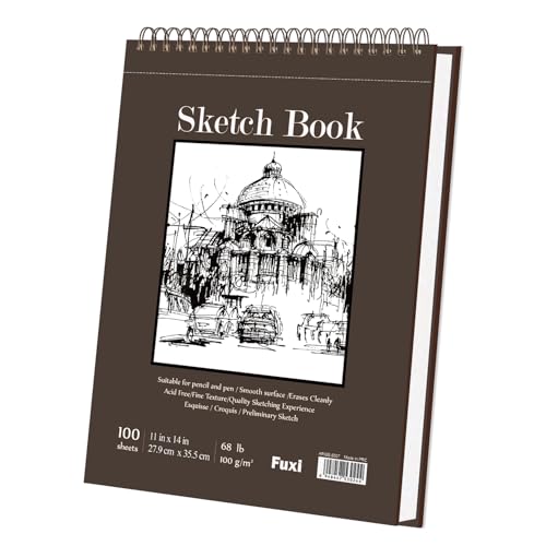 Fuxi Sketch Book 11" x 14", Large Drawing Pad Paper, 100 Sheets_68lb/100gsm