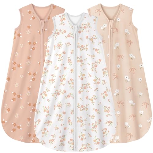 Yoofoss Baby Sleep Sack 6-12 Month 0.5TOG 100% Organic Cotton 2-Way Zipper
