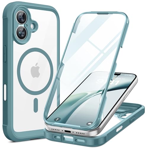 Miracase for iPhone 17 Case 6.3'', Full-Body Military Grade Drop Protection Outdoor Phone case with Built-in Glass Screen &Ca
