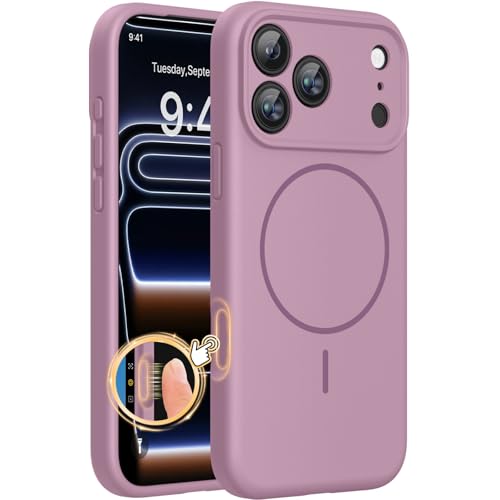 Miracase Magnetic for iPhone 17 Pro Case, Silicone, Blackcurrant