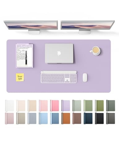 YSAGi Leather Desk Protector, Office Mat, Large Mouse Mat, Non-Slip PU Leather Blotter, Laptop Desk Pad, Waterproof Writing P