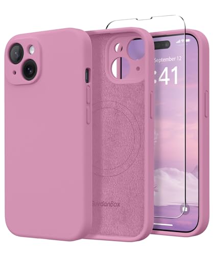 SuydanBox Magnetic for iPhone 14 Case Silicone Blackcurrant