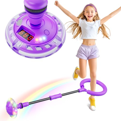 Flooyes Skip Ball for Kids, Ankle Skip Ball Toy with Counter, Timer