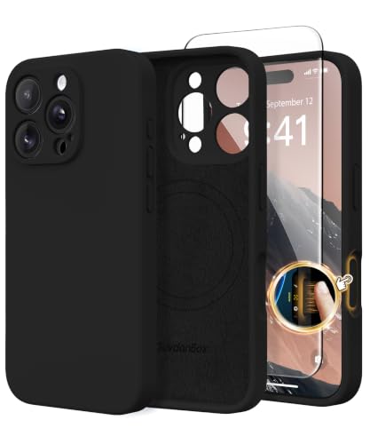 SuydanBox Magnetic for iPhone 16 Pro Case Silicone Black