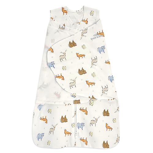 HALO SleepSack Swaddle | Cotton | 1.5 TOG | 6-12 lbs |Forest Friends