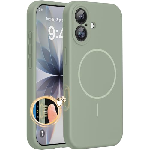 Miracase Silicone & Magnetic for iPhone 17 Case, Patina Green