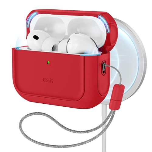 ESR for AirPods Pro 3 Case, Compatible with MagSafes, Red
