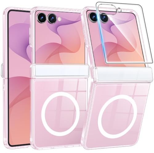 FNTCASE for Samsung-Galaxy Z Flip 8 Clear Case with Hinge Protection