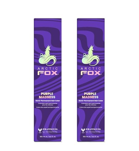 ARCTIC FOX Purple Madness Semi-Permanent Hair Color - Vegan - 2 x 5.6 oz