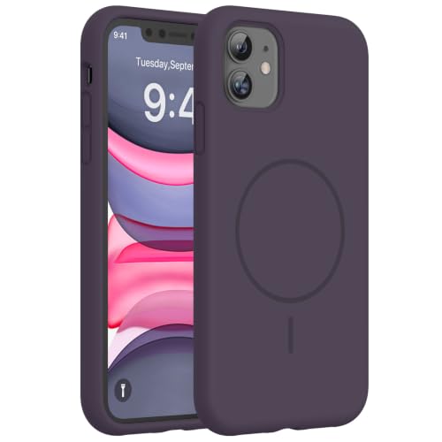 Miracase Silicone & Magnetic for iPhone 11 Phone Case, Dark Purple