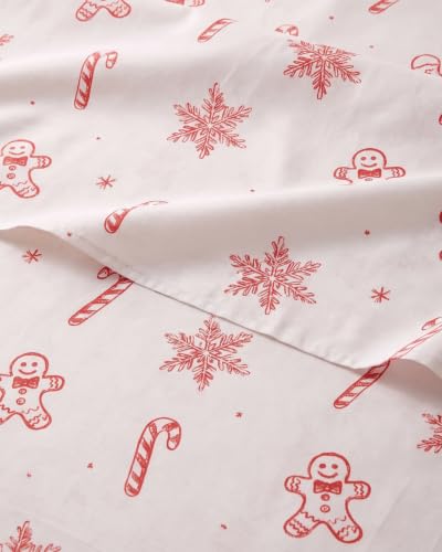 Christmas Sheet Set, Holiday Sweets, Holiday Xmas Bedding Set - Split King