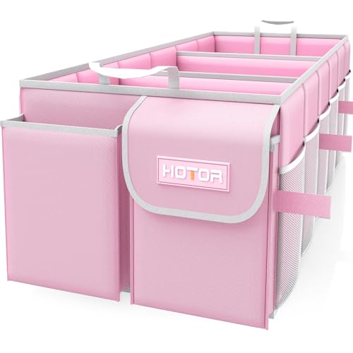 HOTOR Trunk Organizer - Foldable Car Organizer for SUVs & Sedans Storage