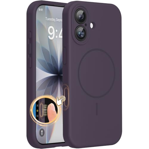 Miracase Silicone & Magnetic for iPhone 17 Case, Dark Purple