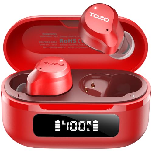 TOZO NC9 Hybrid Active Noise Cancelling Wireless Earbuds, 60H, LED Display