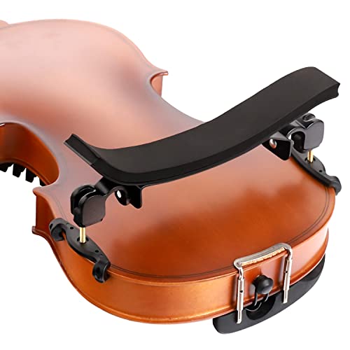 SUEWIO Violin Shoulder Rest for 4/4 Size, Premium Aluminum Alloy Violin Shoulder Rest with Thicken Comfortable Foam Pad & Hei
