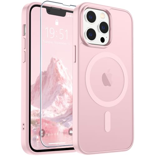 SUPFINE Magnetic for iPhone 13 Pro Case Light Pink