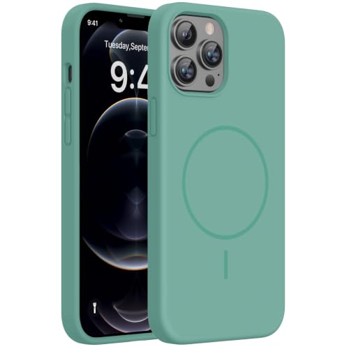 Miracase Silicone & Magnetic for iPhone 12 Pro Max Case, Midnight Green